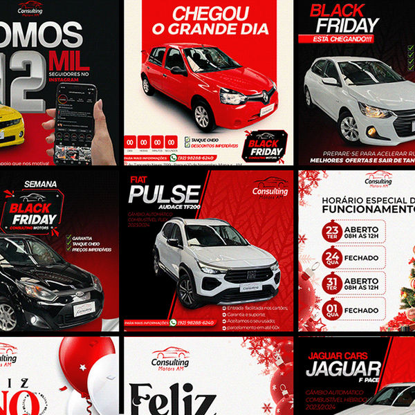 Social media para a Consulting Motors: posts para Instagram