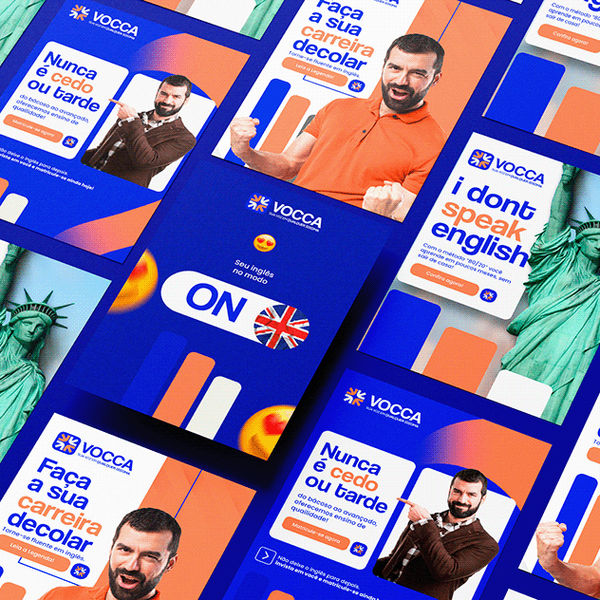 Social media para a VOCCA: posts para Instagram criados por Beto Designer